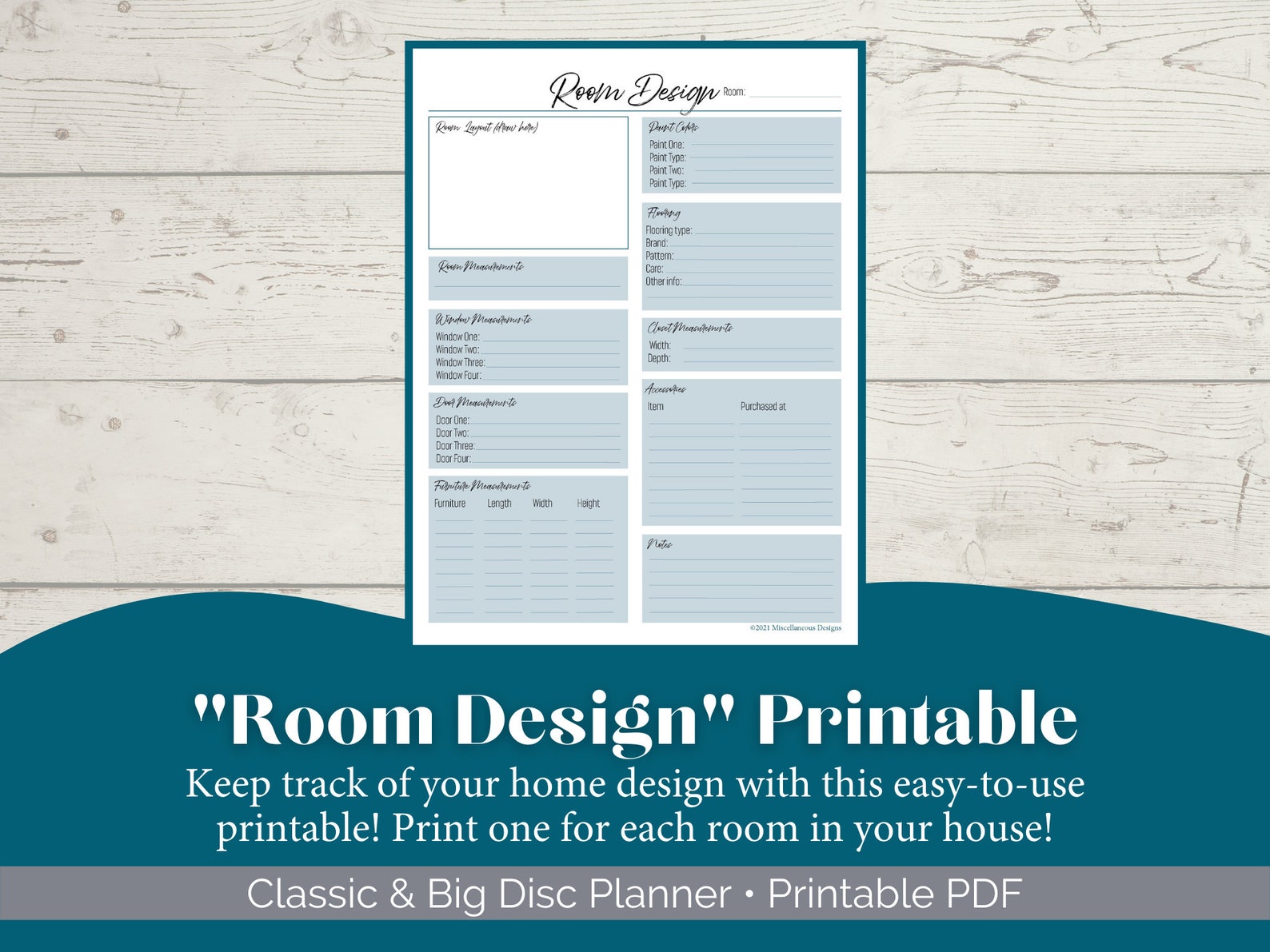 Room Design Printable - Etsy