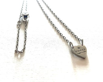 S925 silver heart necklace inspired by Gucci