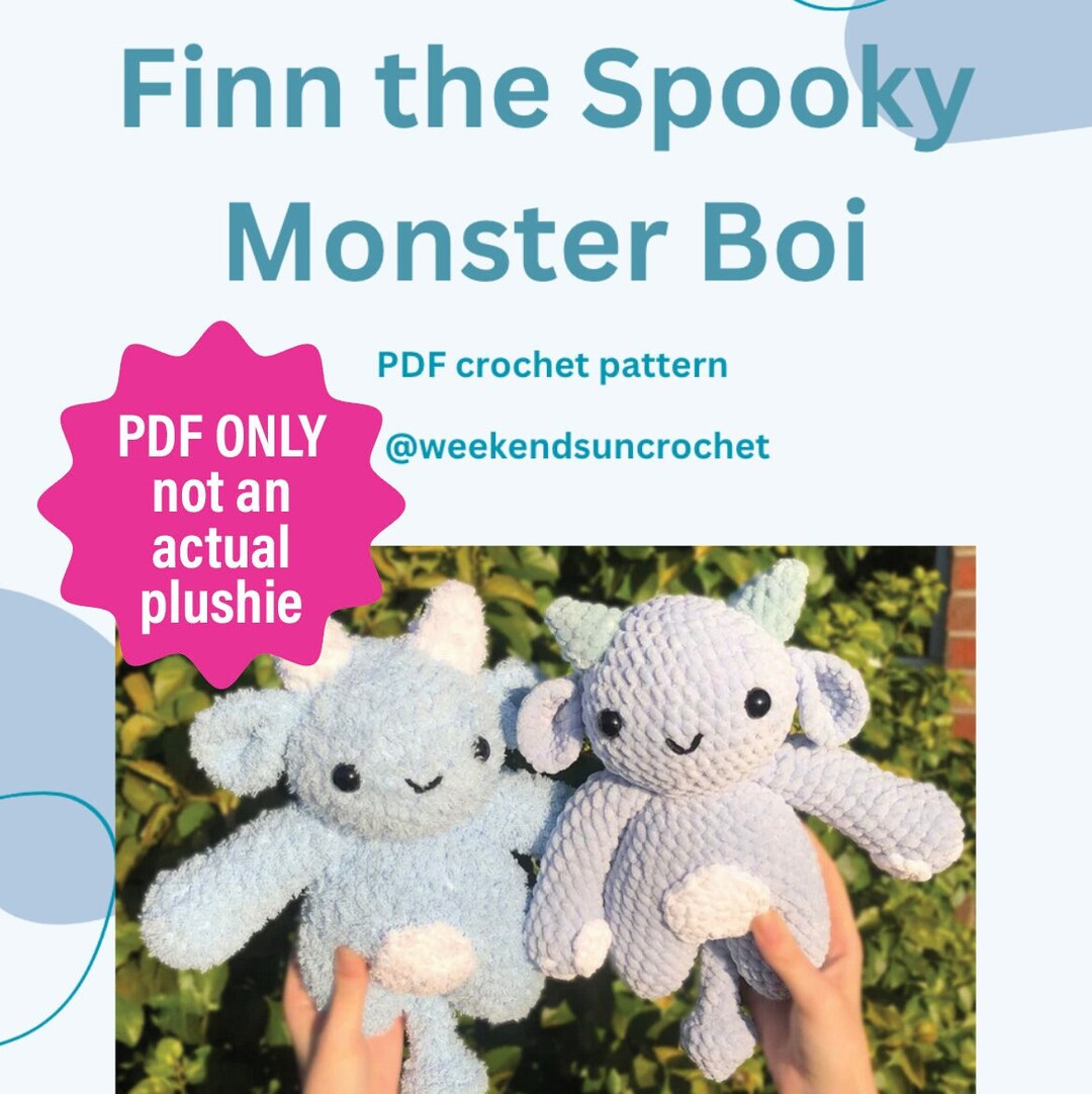 Finn The Spooky Monster Plushie Crochet Pattern PDF Pattern Etsy finn-the-spooky-monster-plushie-crochet-pattern-pdf-pattern-etsy