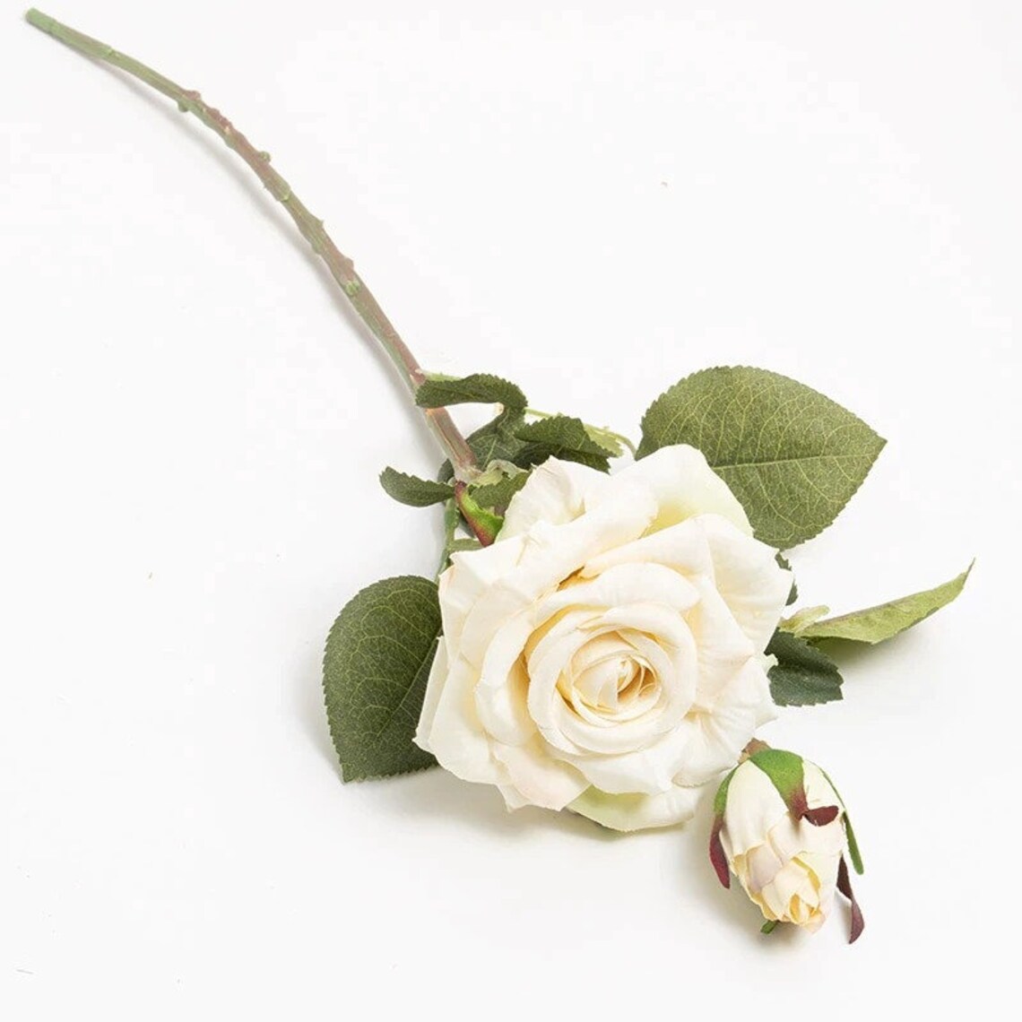 47cm White Rose Artificial Flowers Bouquet Silk Big Flower Etsy