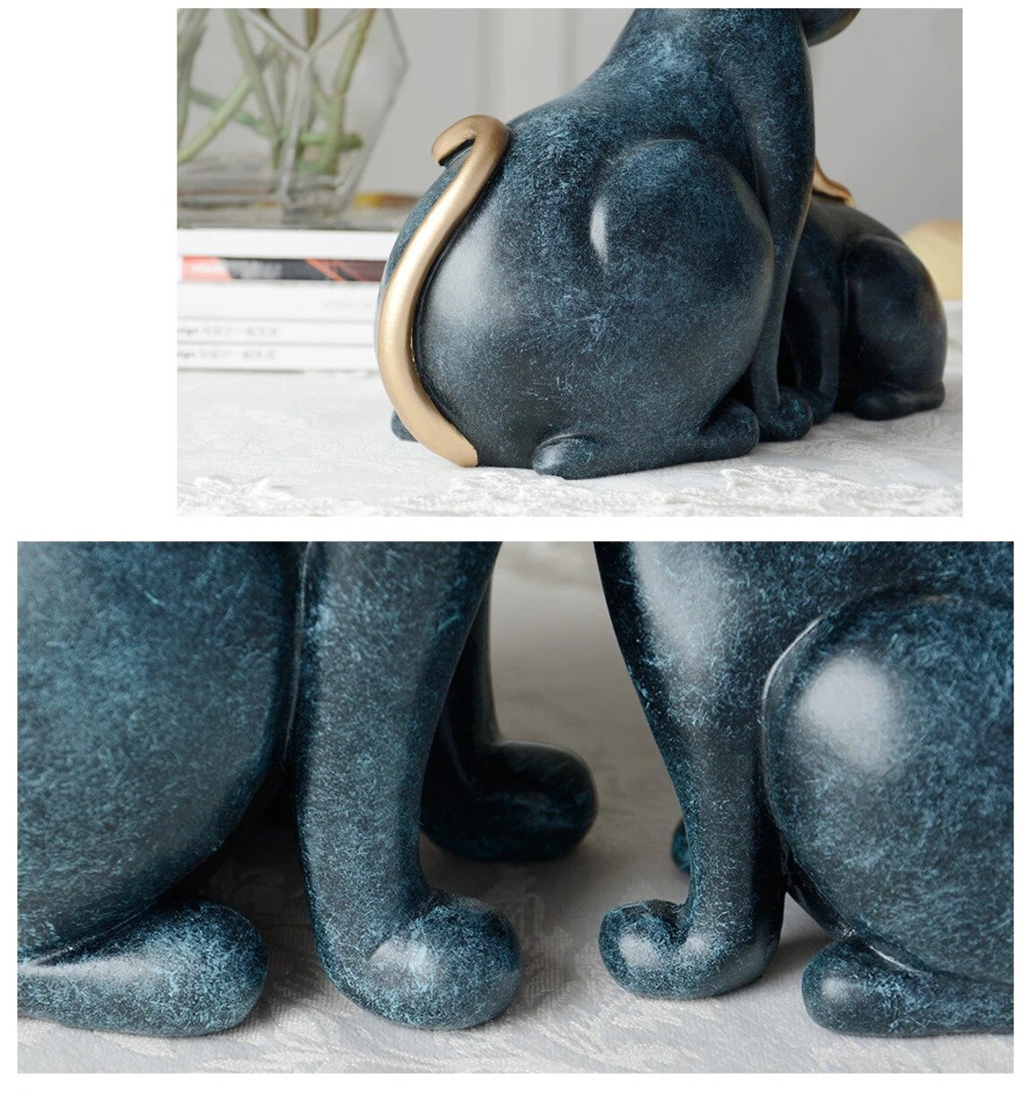 resin cat statue