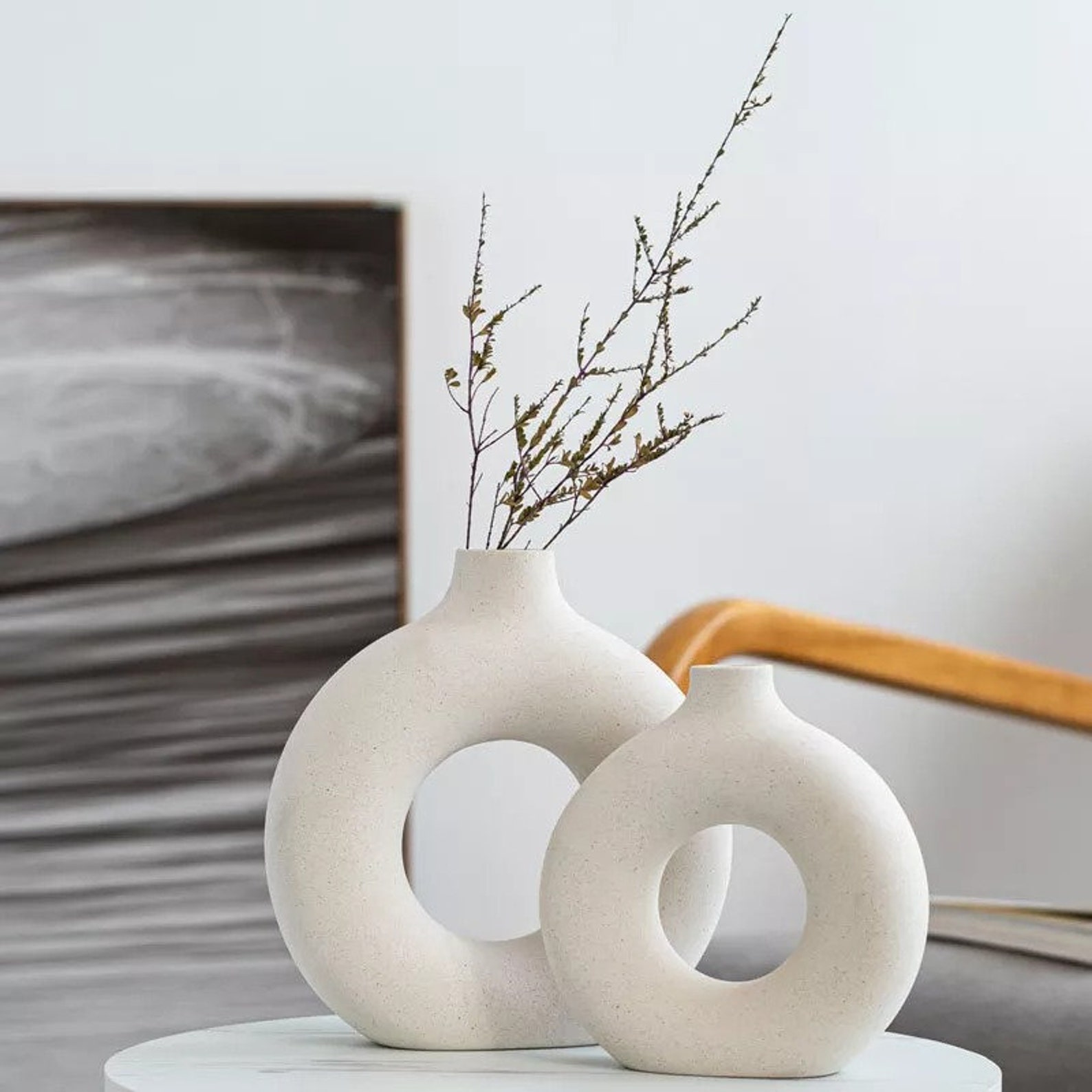 large ceramic donut vase