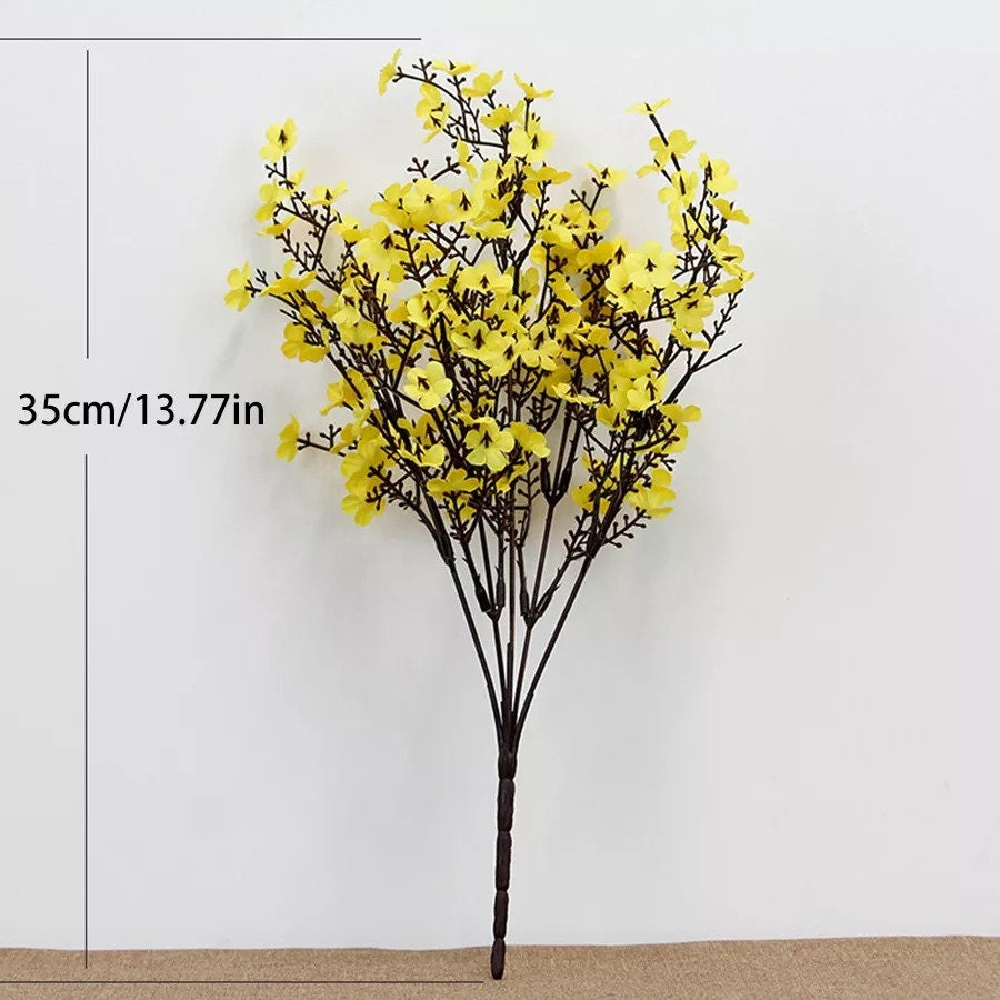 Silk White Cherry Blossom Artificial Flowers Bouquet For Etsy