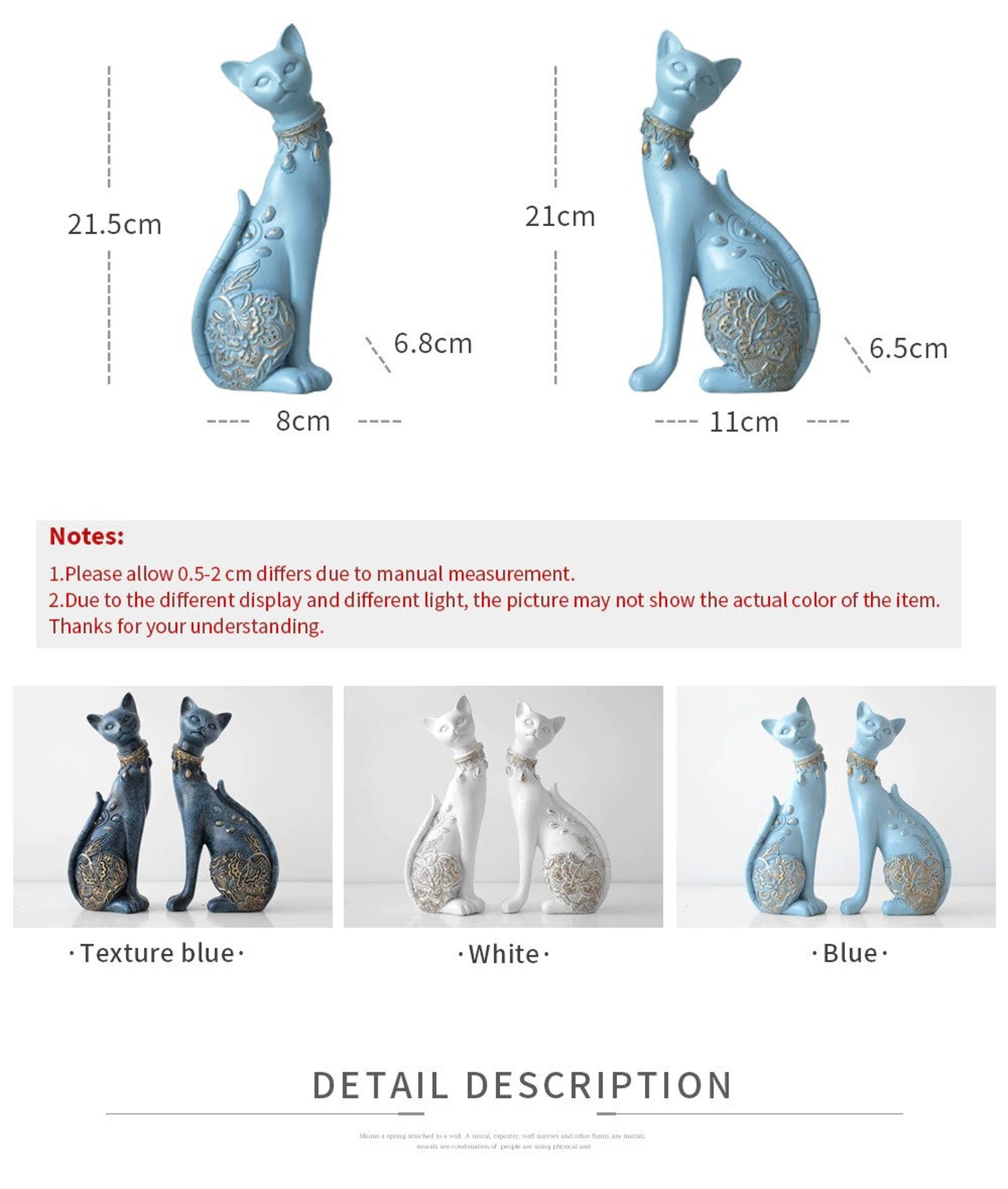 resin cat statue