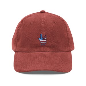 Patriotic Rocker Vintage corduroy cap