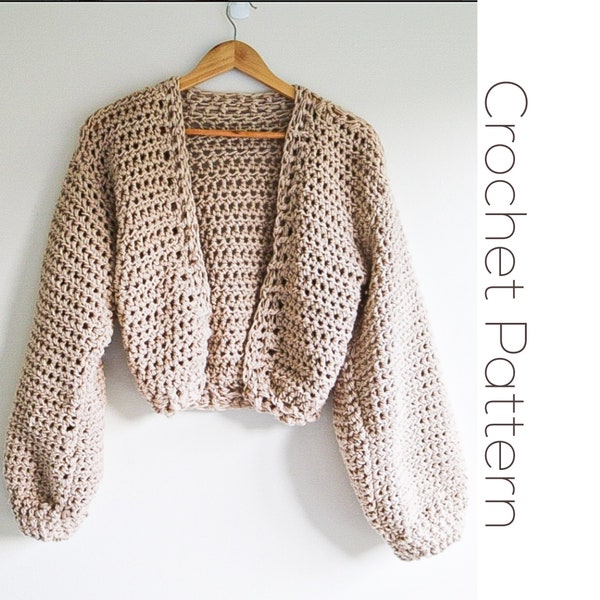 Crochet Cardigan Pattern, Made to measure, Beginner friendly, Easy crochet pattern, Chunky cardigan, pdf pattern only