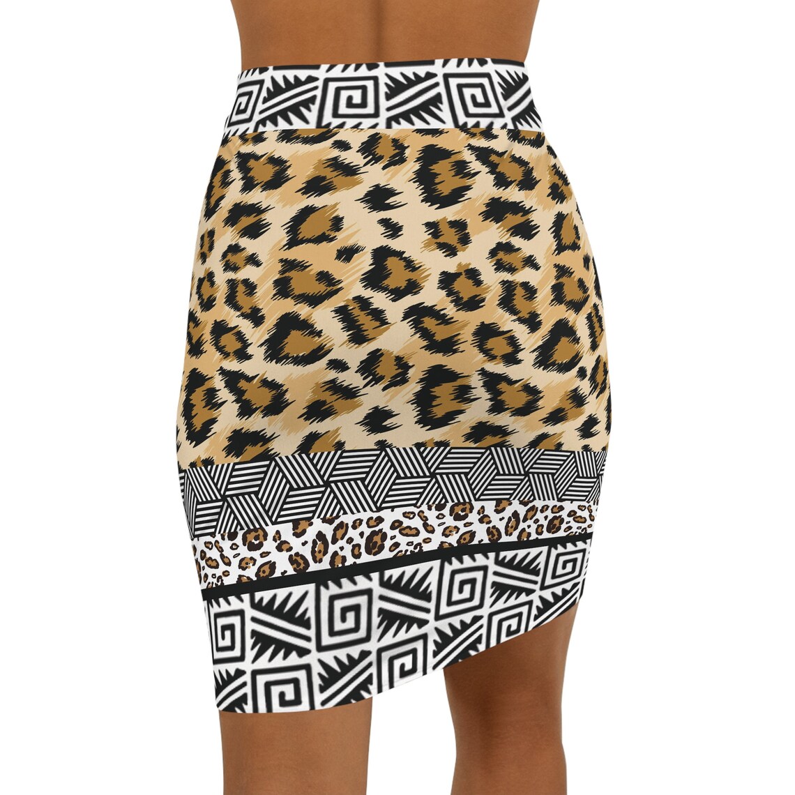 Engineered Abstract Tribal Print Mini Skirt main image 1