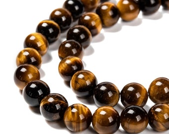 On Natural Tiger Eye Beads DIY Jewelry Accessory Trendy Loose Stone Round Beads for Make Jewelry Bead Item Diameter: 4 mm Manlouz Handmade Beads 