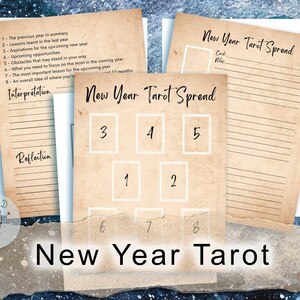 Tarot Book of Shadows Printable. New year tarot page journal grimoire pages. BOS pages, download print and add to your grimoire.