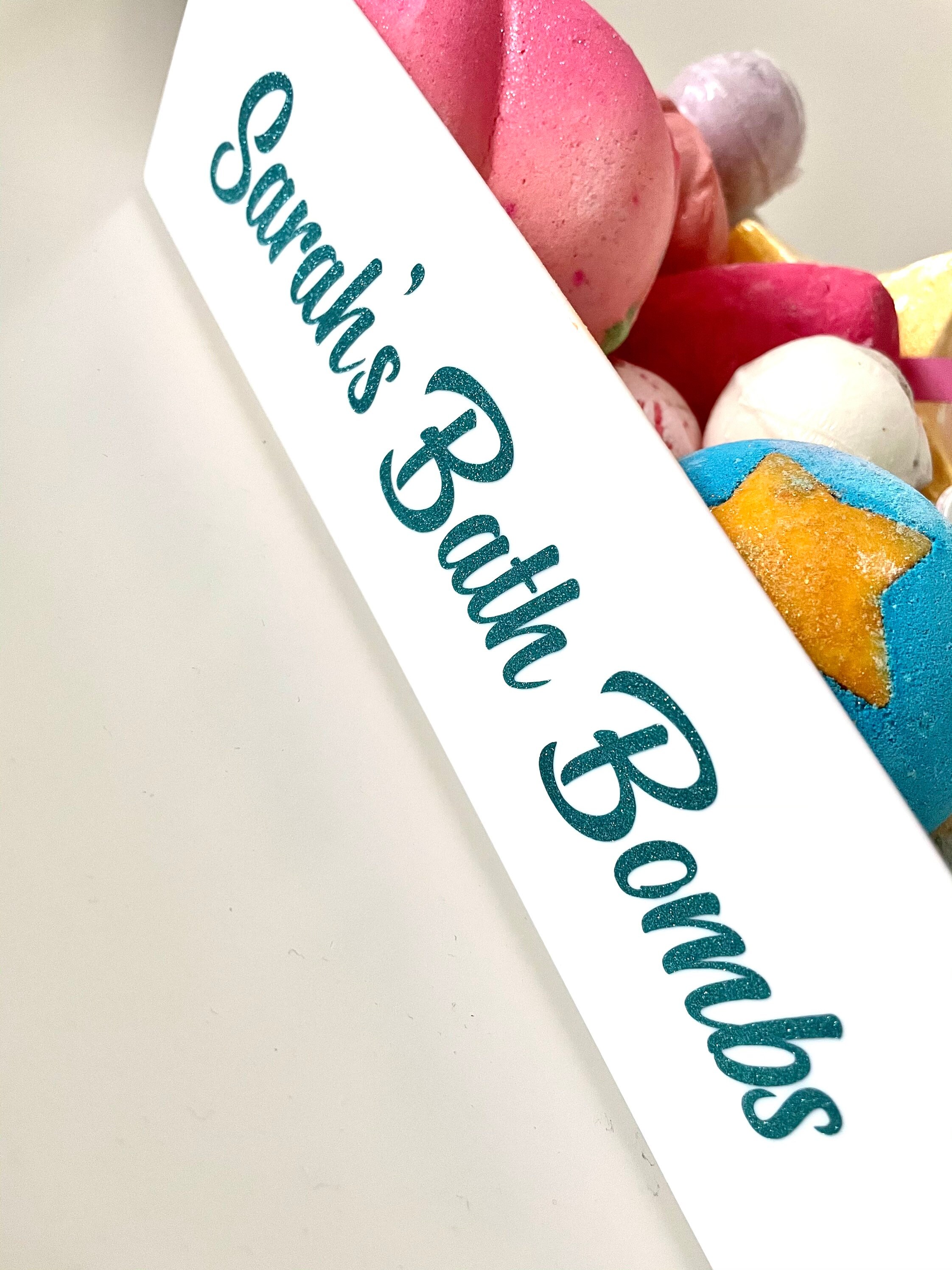 Personalised Bath Bomb Tray Bath Bomb Storage Birthday Etsy UK