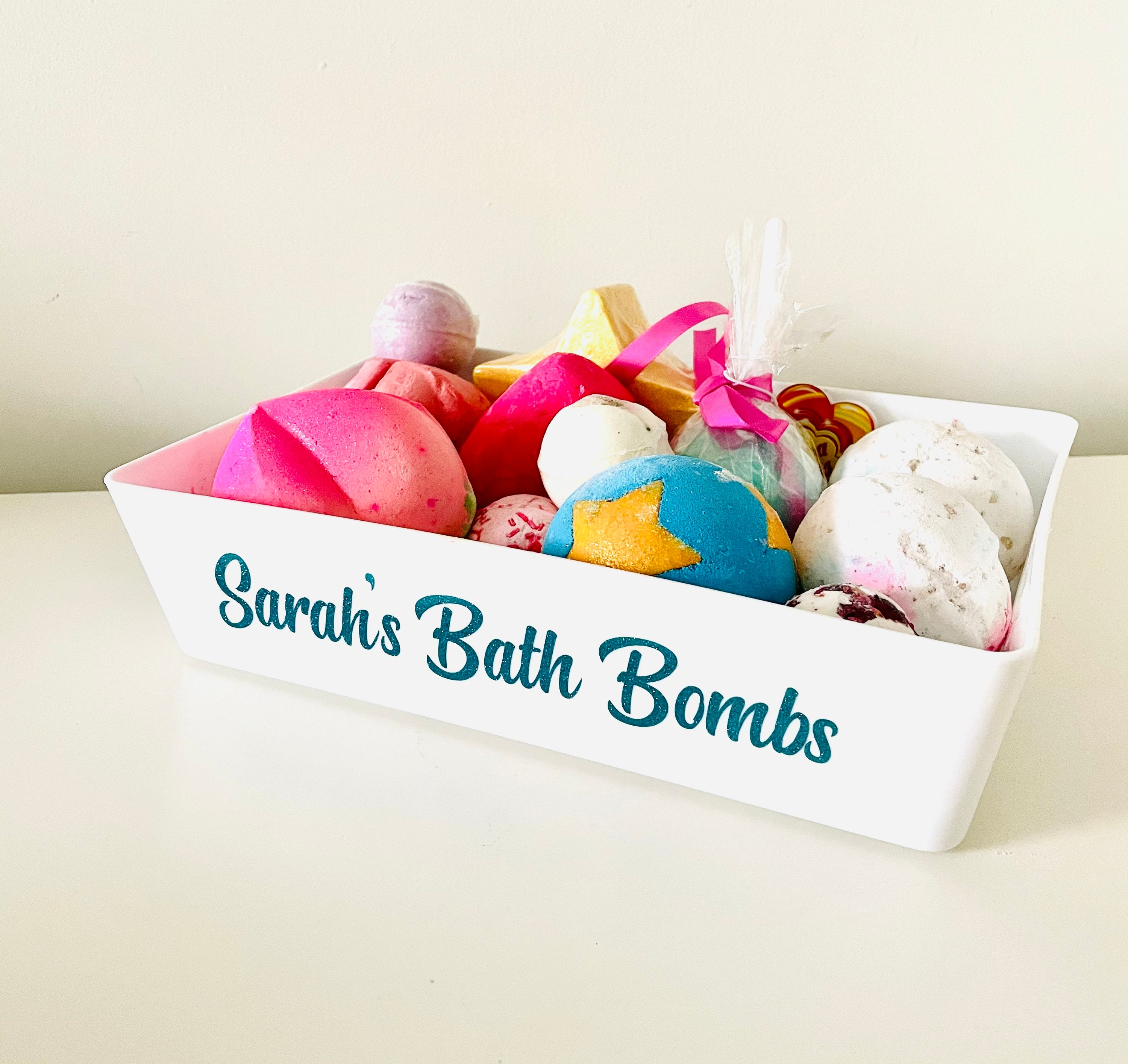Personalised Bath Bomb Tray Bath Bomb Storage Birthday Etsy UK