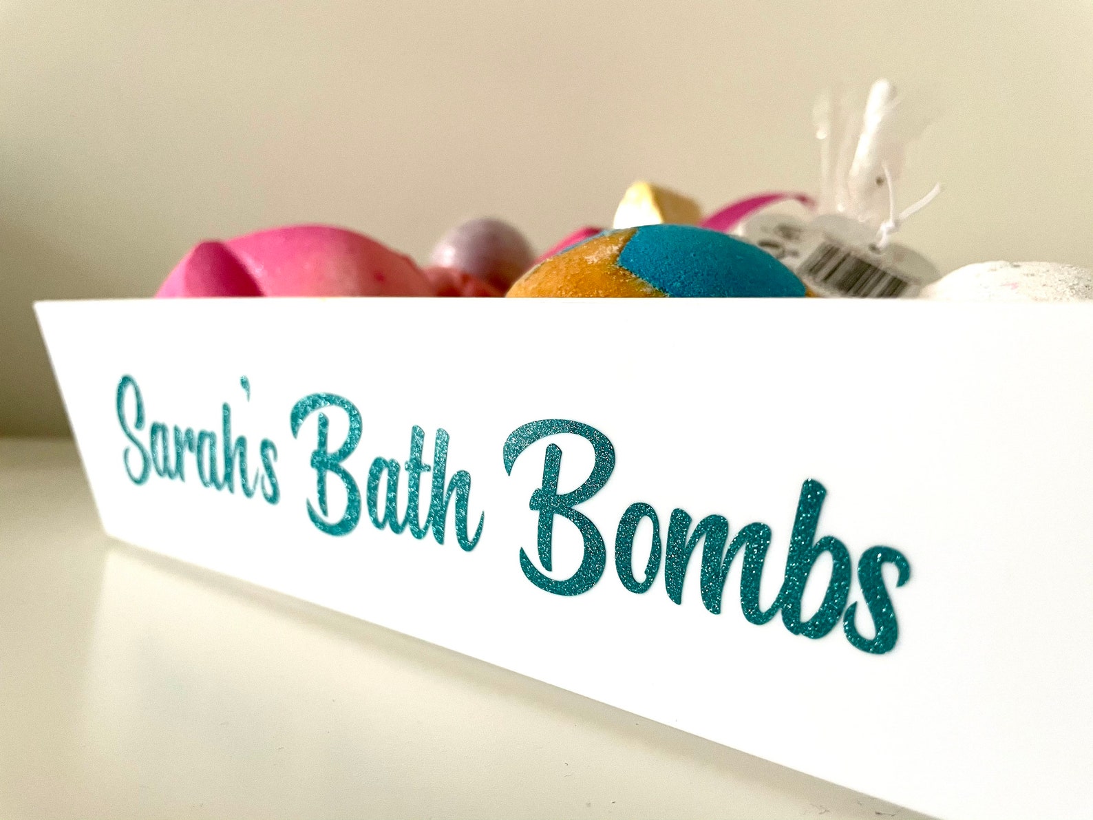 Personalised Bath Bomb Tray Bath Bomb Storage Birthday Etsy UK