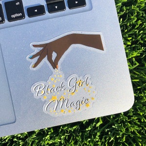 Black Girl Magic Sticker | Hand Sprinkling Magic |