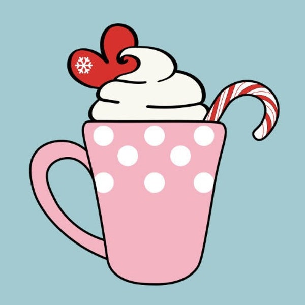 Pink Hot Chocolate Sticker