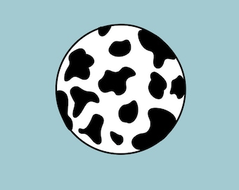Black and White Cow Print Sticker