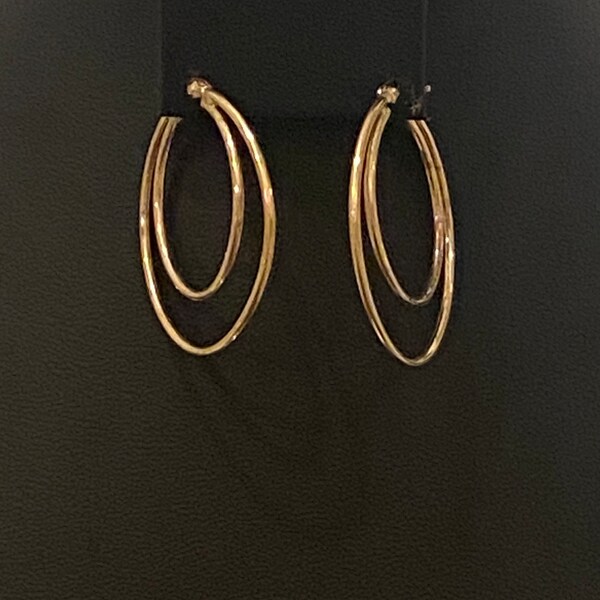 Fin Top 24k Gold Vermeil  Hoops main image 1