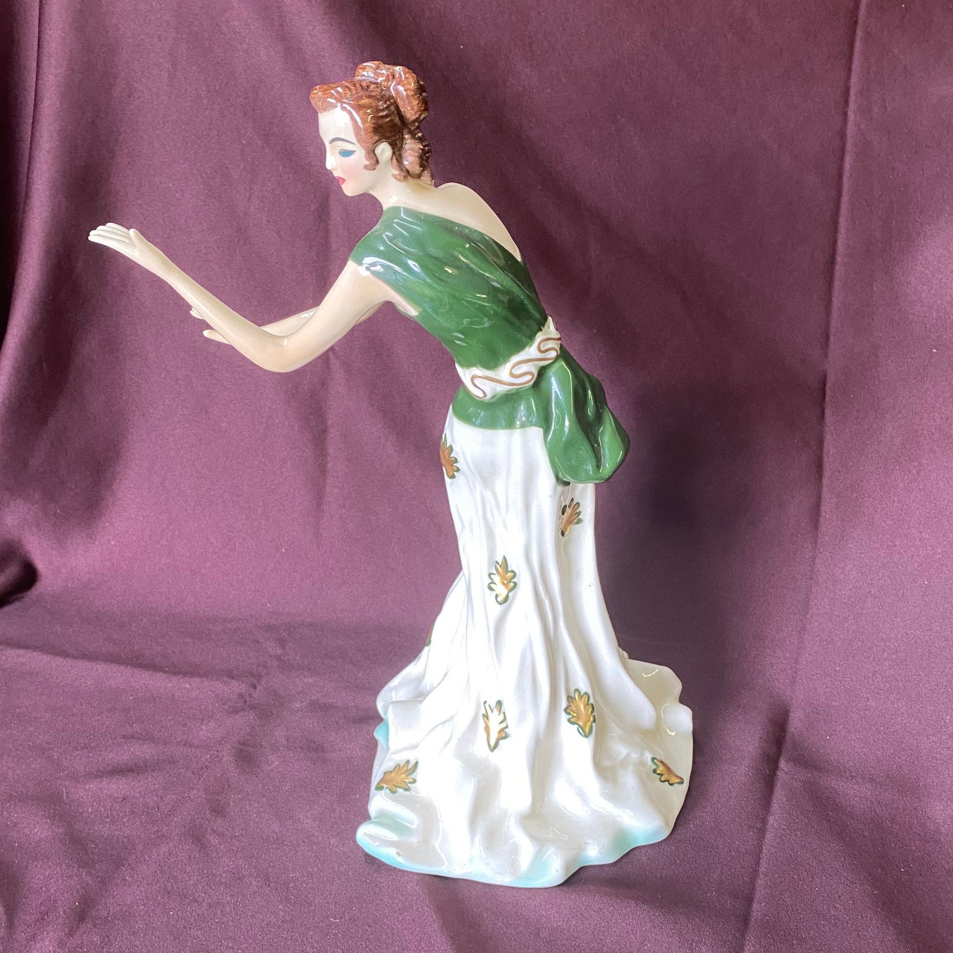 Rare Marked Goldcrest Ceramics Corporation Grecian Dancer Figurine