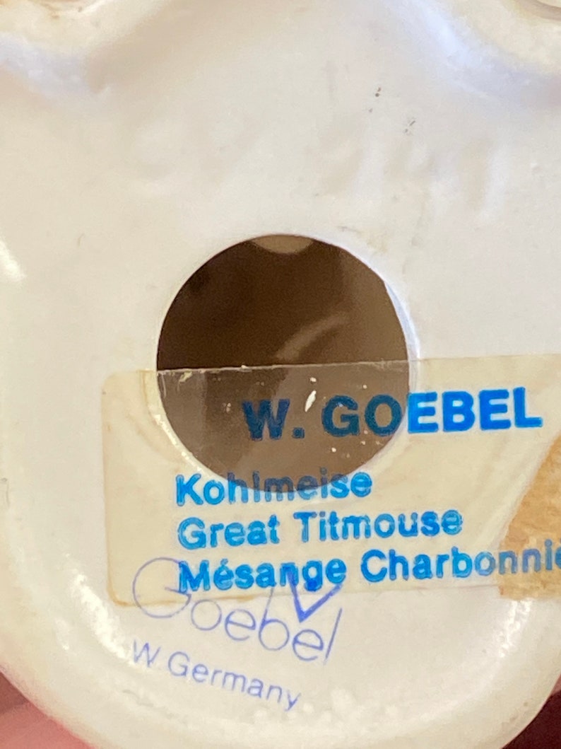 Great Titmouse Cabinet Figure 5-14 high Germany Song Bird The Great Tit Vintage Goebel Bird West Germany Figurine Gorgeous