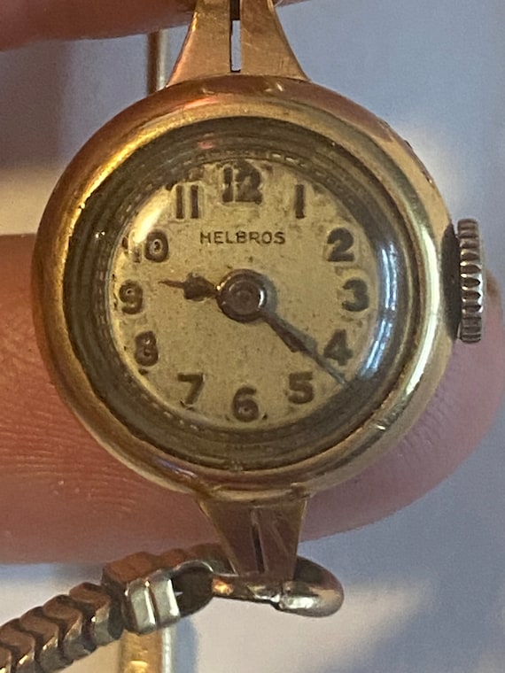 Vintage Estate 14K Helbros Ladies Wrist Watch, wr… - image 2