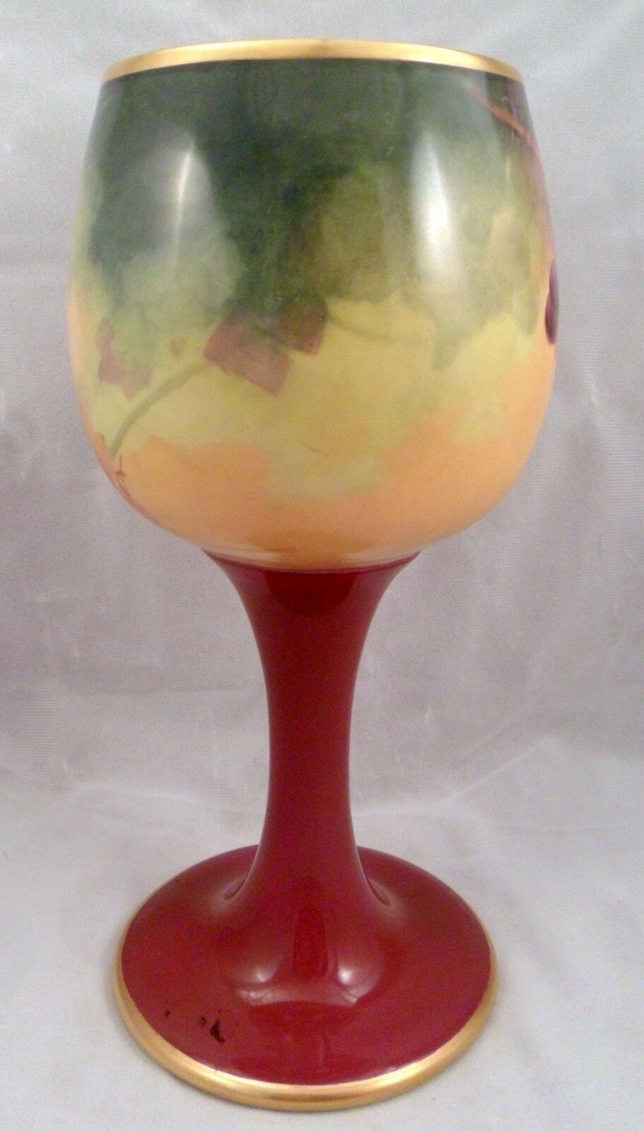 American Belleek Willets Antique Porcelain Chalice Grapes Etsy