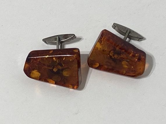 Gorgeous Antique Estate Baltic Amber Cufflinks Ma… - image 7