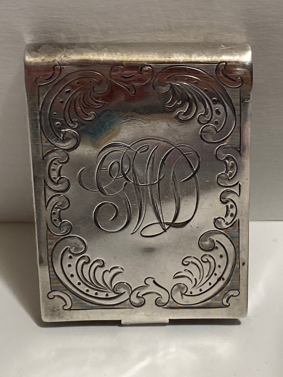 Vintage Sterling Silver Match Box Case, I Believe, 2-1/4 Vintage Sterling Silver Match Box Case, I Believe, 2-1/4
