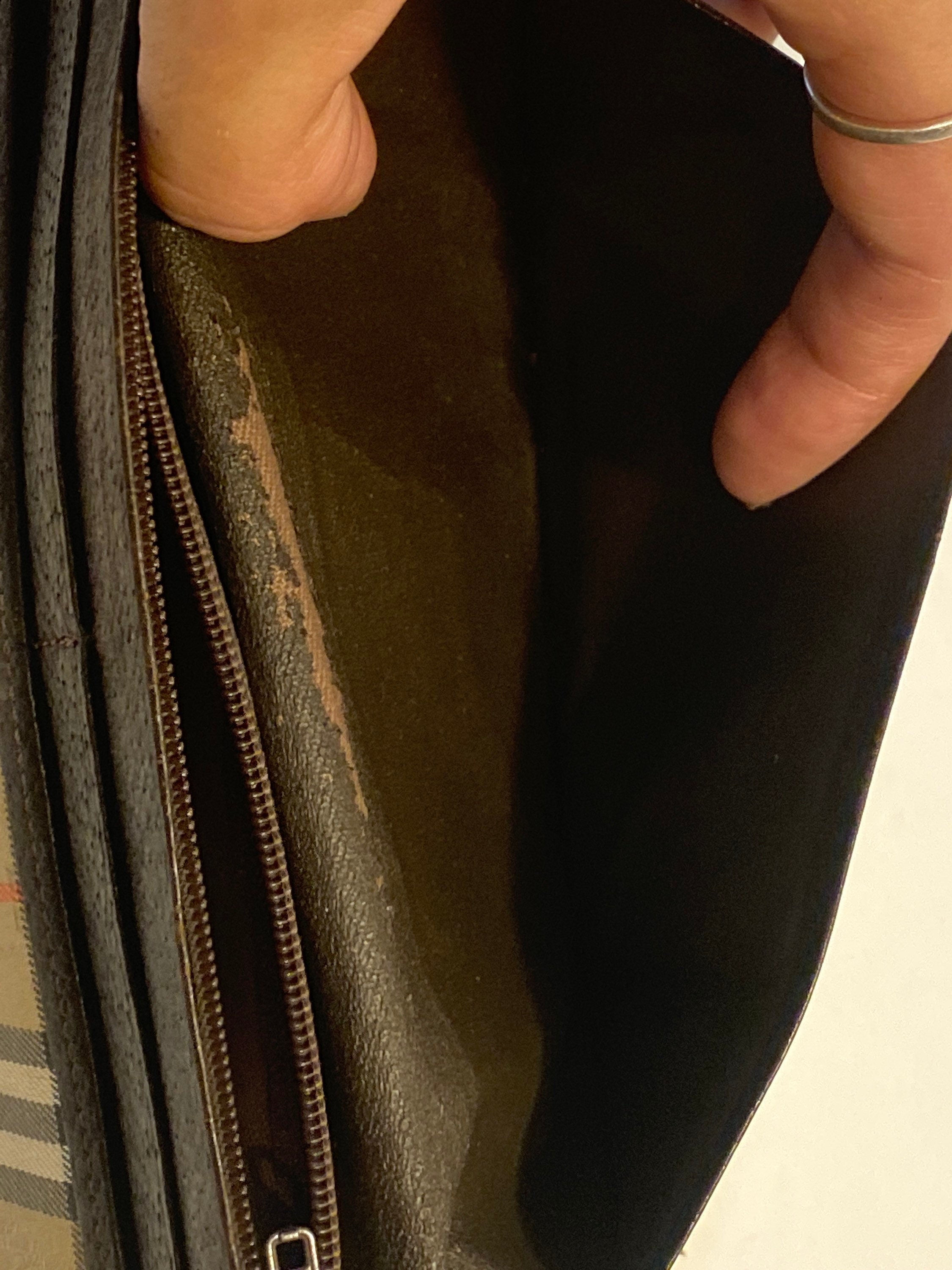 Vintage Used Burberrys Checkbook Wallet Leather and Canvas Etsy