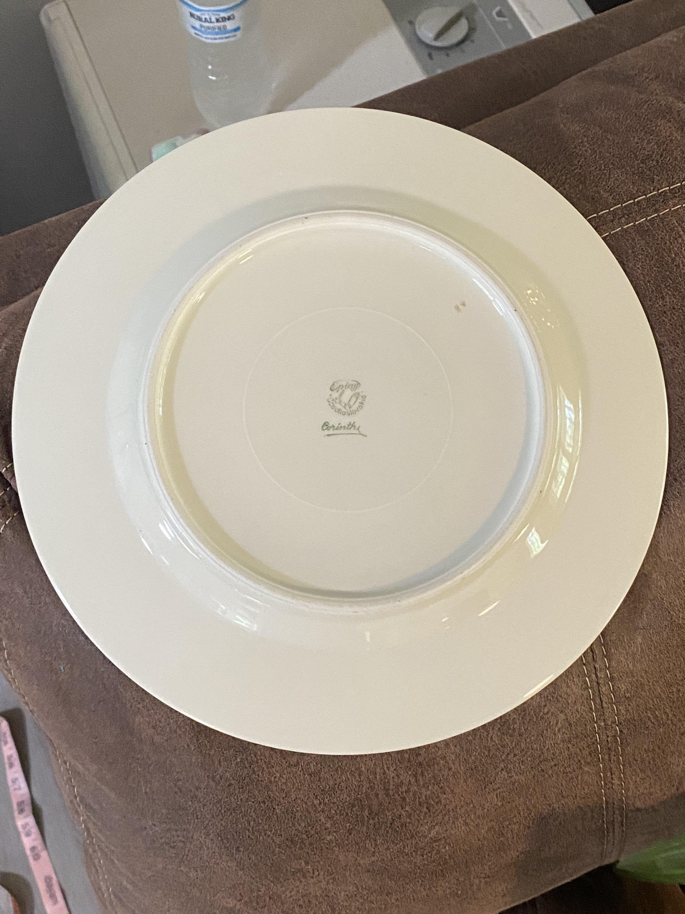 Vintage Set of 8 Greek Key Dinner Plates Epiag Czechoslovakia Etsy