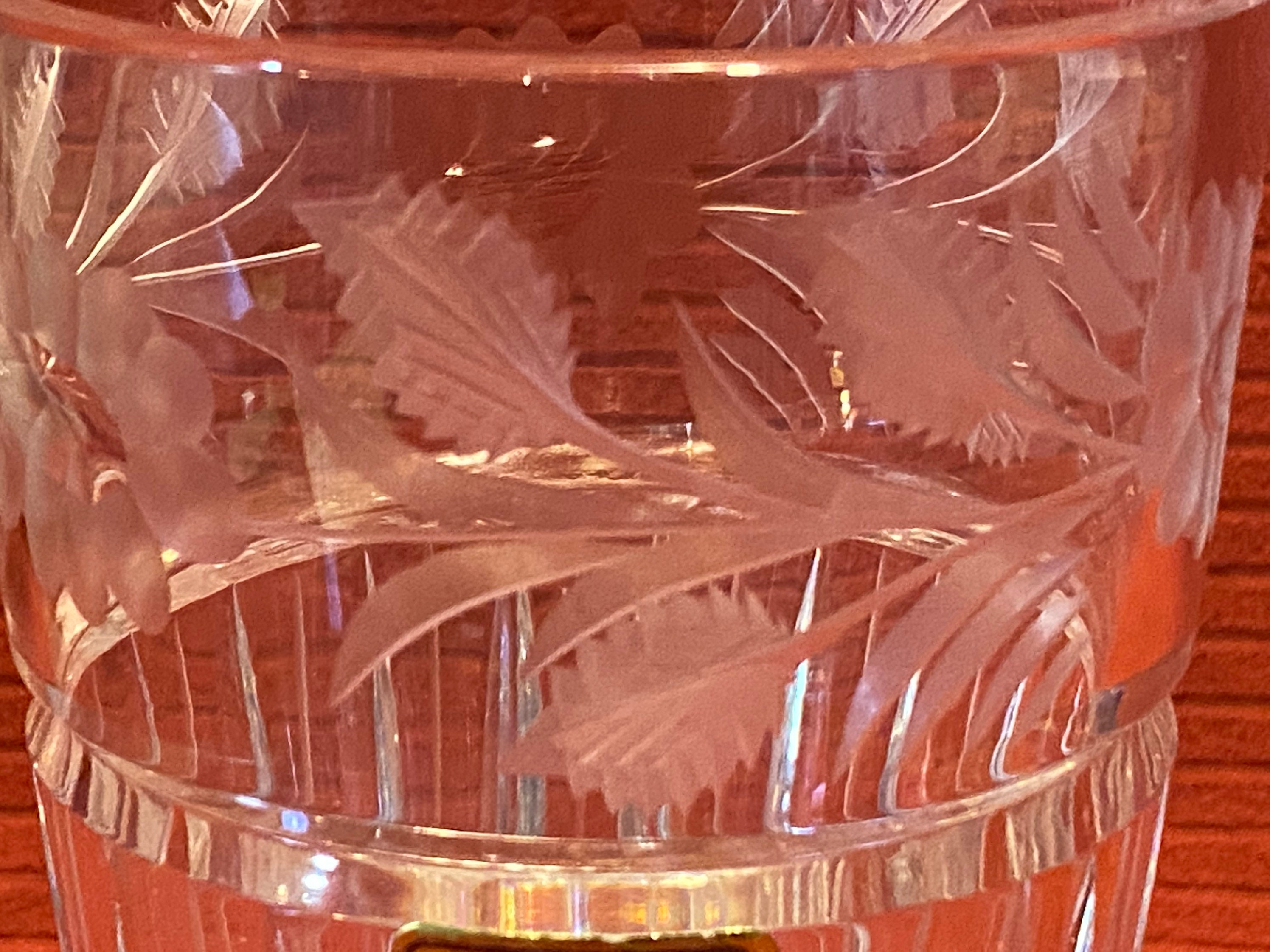 ドイツ製 LAUSITZER CRYSTAL 花瓶 Vintage Lausitzer 24% Lead Crystal Glass Vase or Tumbler