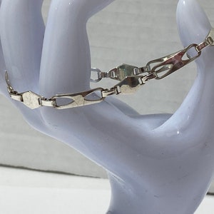 Extraordinary Vintage Estate Sterling Silver Designer Signed IBB Chain Link Bracelet, 7-1/2 long, approx. 5mm to 7mm Wide, FREE SHIP image 6