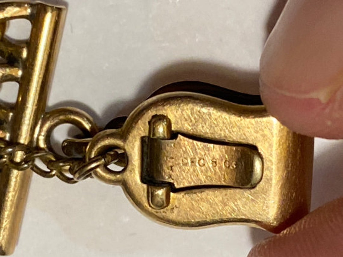 Vintage Gold Filled Pocket Watch Key Chain With Fob Fancy Etsy