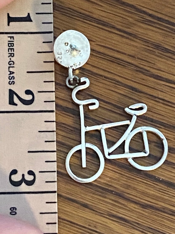 Adorable Sterling Silver Signed Mexico 925 Bicycl… - image 8