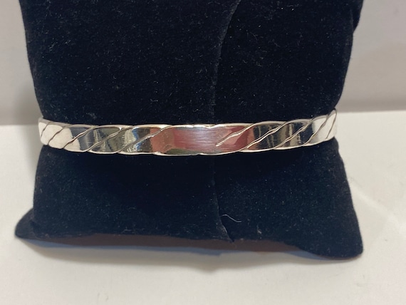 Vintage Gorgeous Silver Taxco Mexico Bracelet, 8"… - image 2
