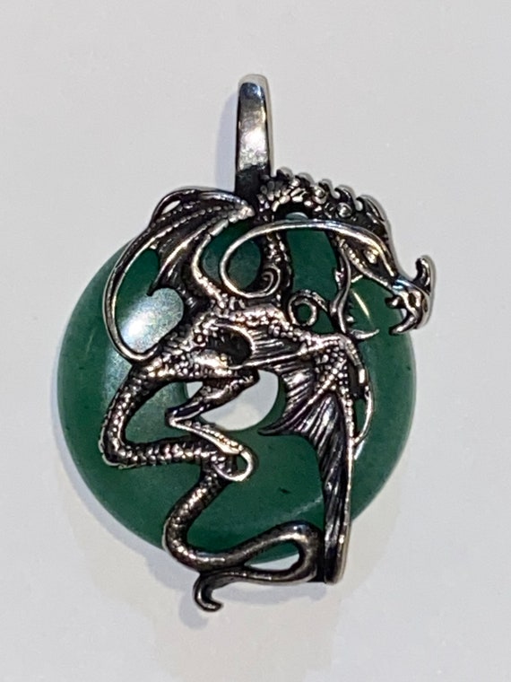 Vintage Extraordinary Chinese Dragon Pendant with… - image 9