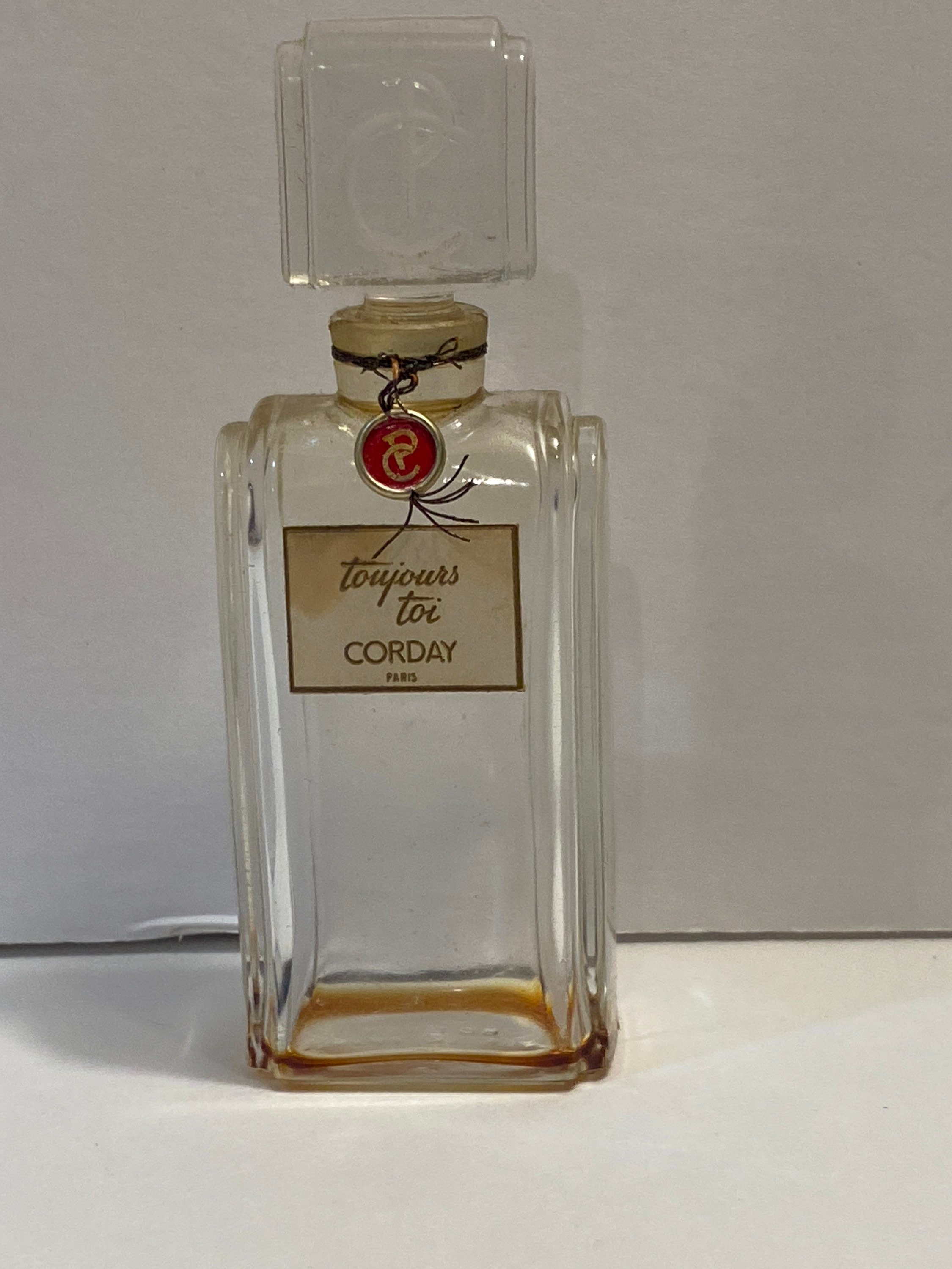 Vintage Very Old EMPTY Bottle of Paris Perfume Toujours Toi 