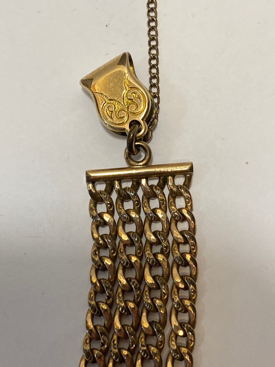 Vintage Gold Filled Pocket Watch Key Chain With Fob Fancy Etsy