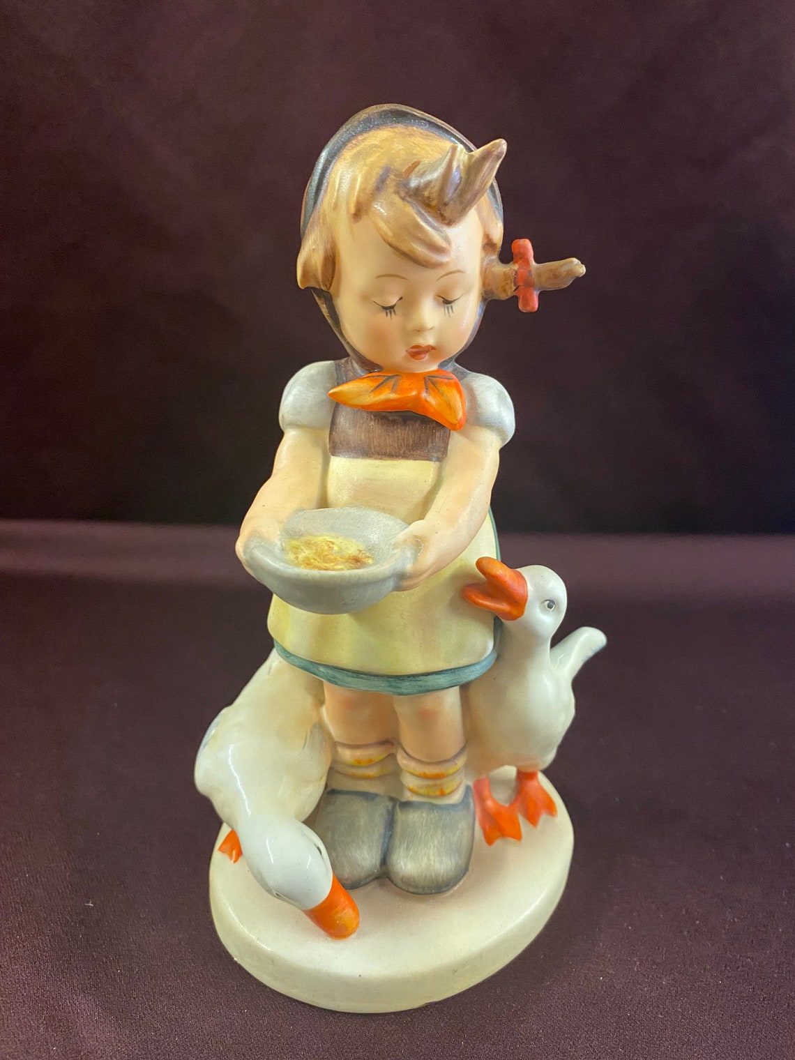 Vintage Hummel Goebel Bee Girl Feeding Geese Ducks TM2 Etsy