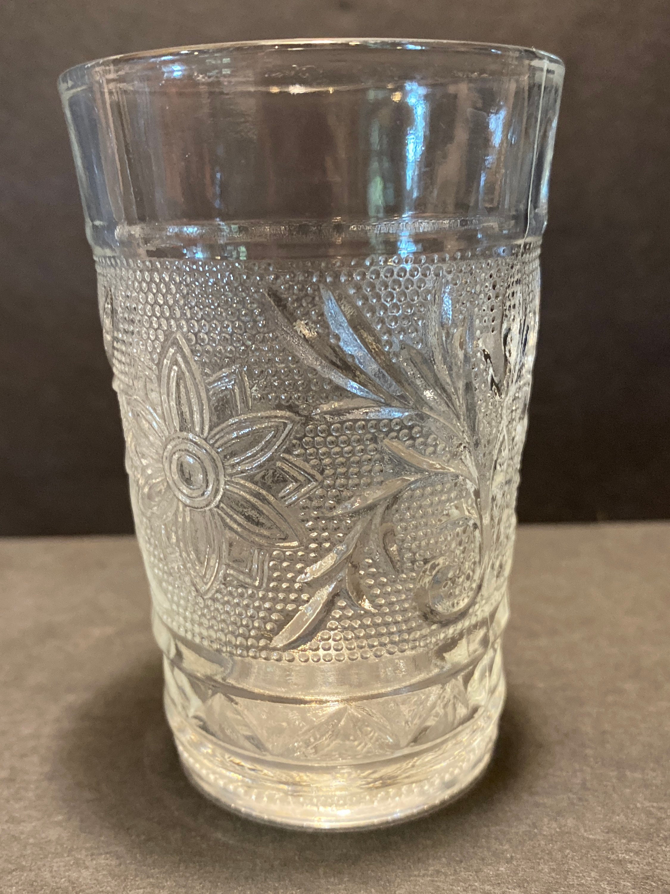 Vintage Set of 3 Anchor Hocking Clear Juice Glasses Punch Etsy