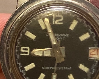 Vintage Bercona Sport Wrist Watch Shock Resistant Swiss Made Working Running Wristwatch Etsy
