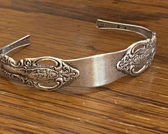 Gorgeous Estate Sterling Silver Utensil Cuff Bracelet, Marked Sterling by Oneida, 5-1/2" inside with 1-1/4" gap, FREE SHIPPING