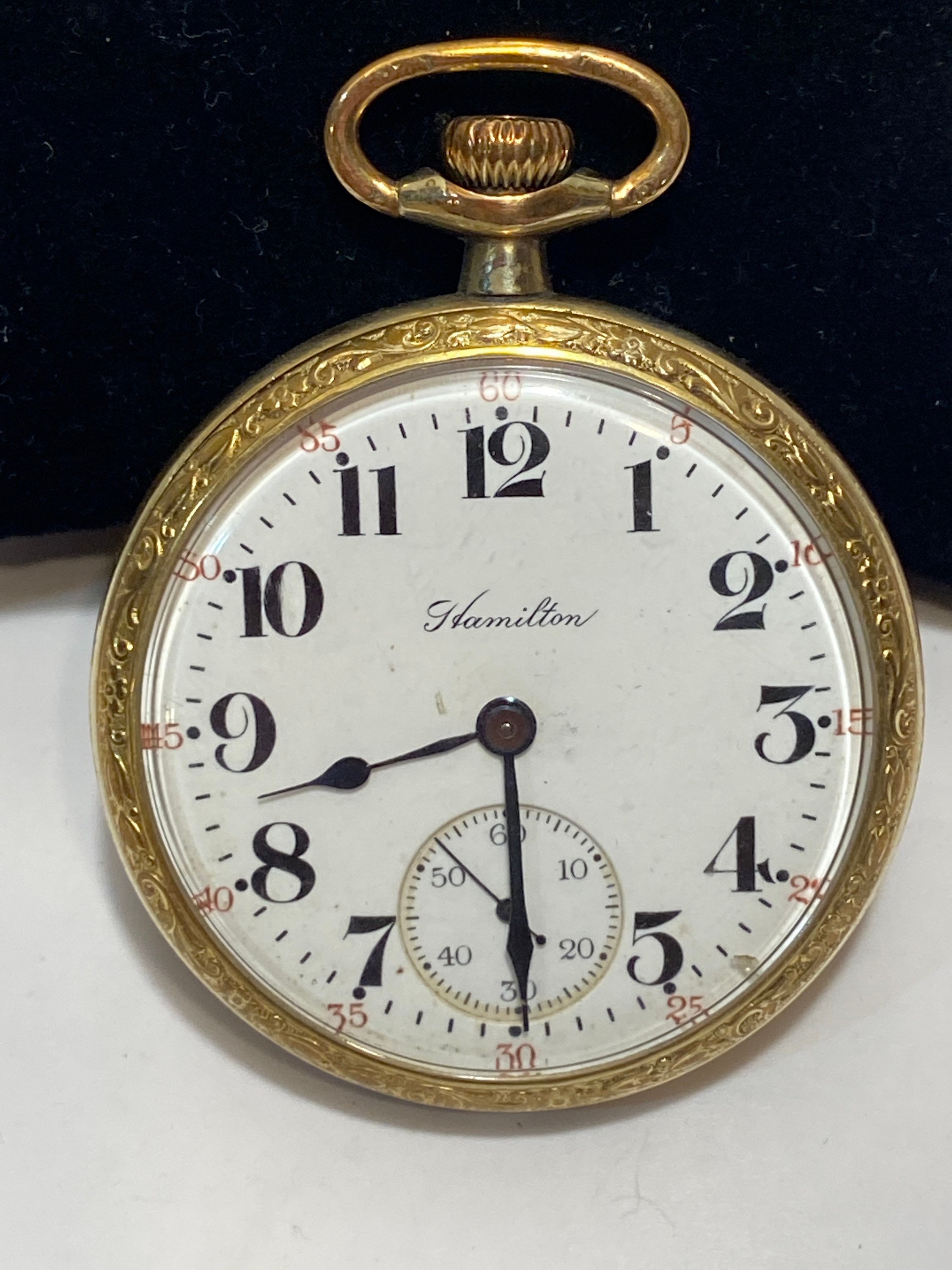 Vintage Hamilton Gold Pocket Watch 17 Jewels Adjusted Open Etsy