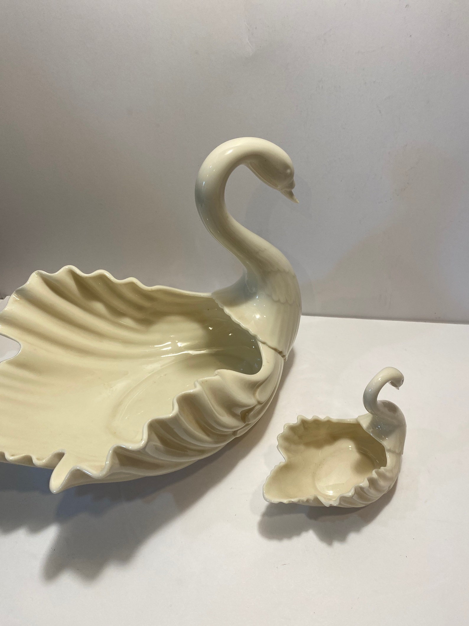Vintage Pair of Lenox Swans Old Blue Lenox Mark on Each Etsy