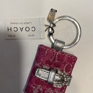 Coach Pink Picture Frame Keychain, New With Tags on It, Adorable