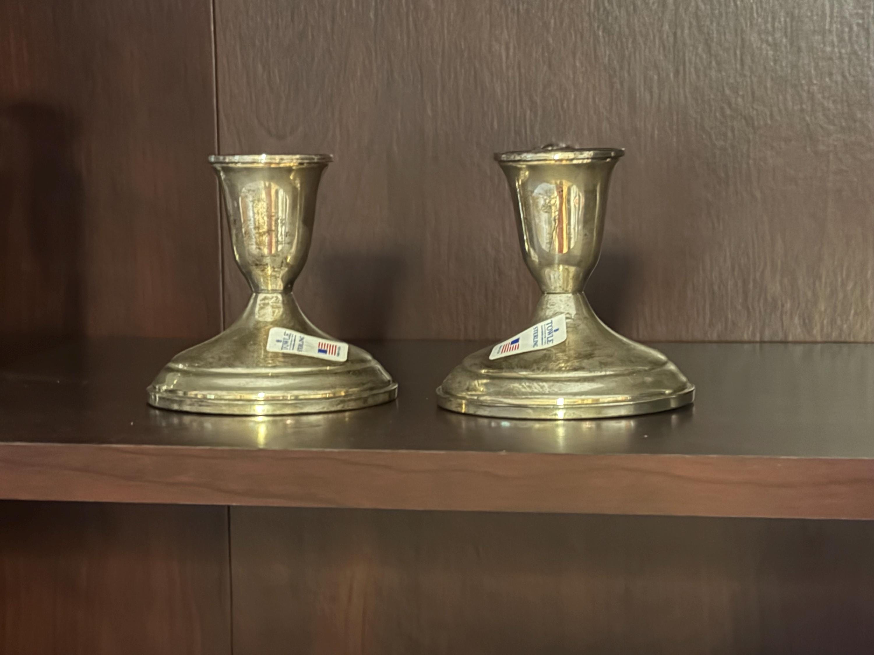 Sterling Silver Candlesticks - Etsy