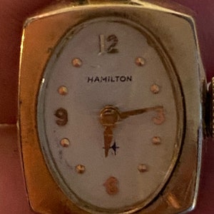 Gorgeous Ladies Vintage Hamilton 10K RGP Wristwatch, Works Great, Keeps Accurate time, Stretch band, Petite Ladies Antique Watch, FREE SHIP