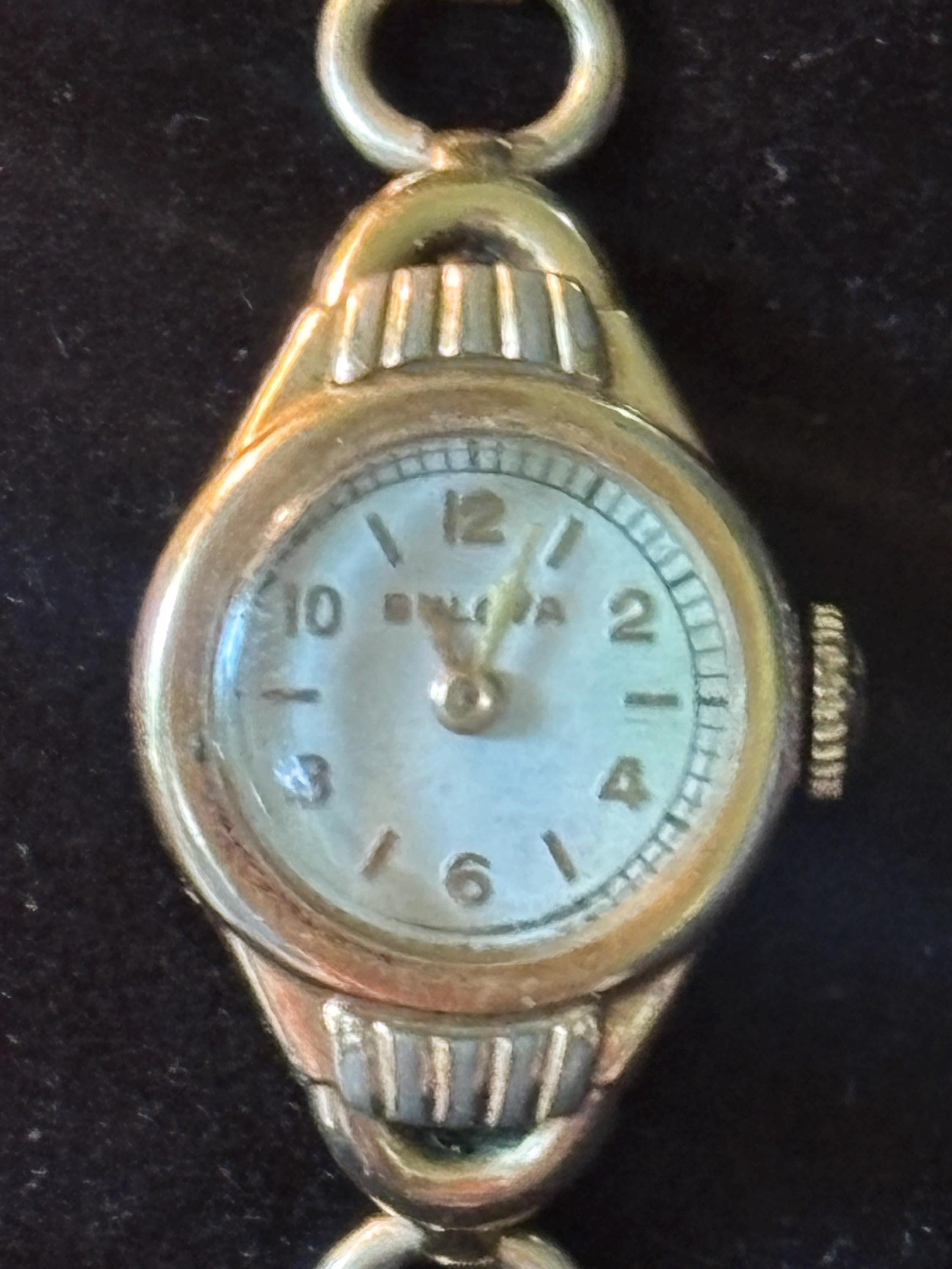 Bulova 10K Rolled Gold Plated Ladies Wrist Watch, FREE SHIP 