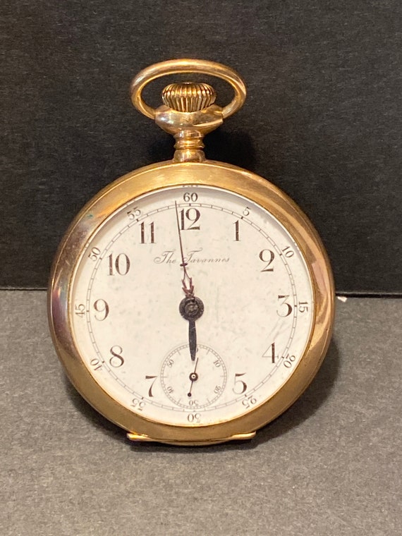 Vintage Tavannes Open Face Pocket Watch, Works Gre