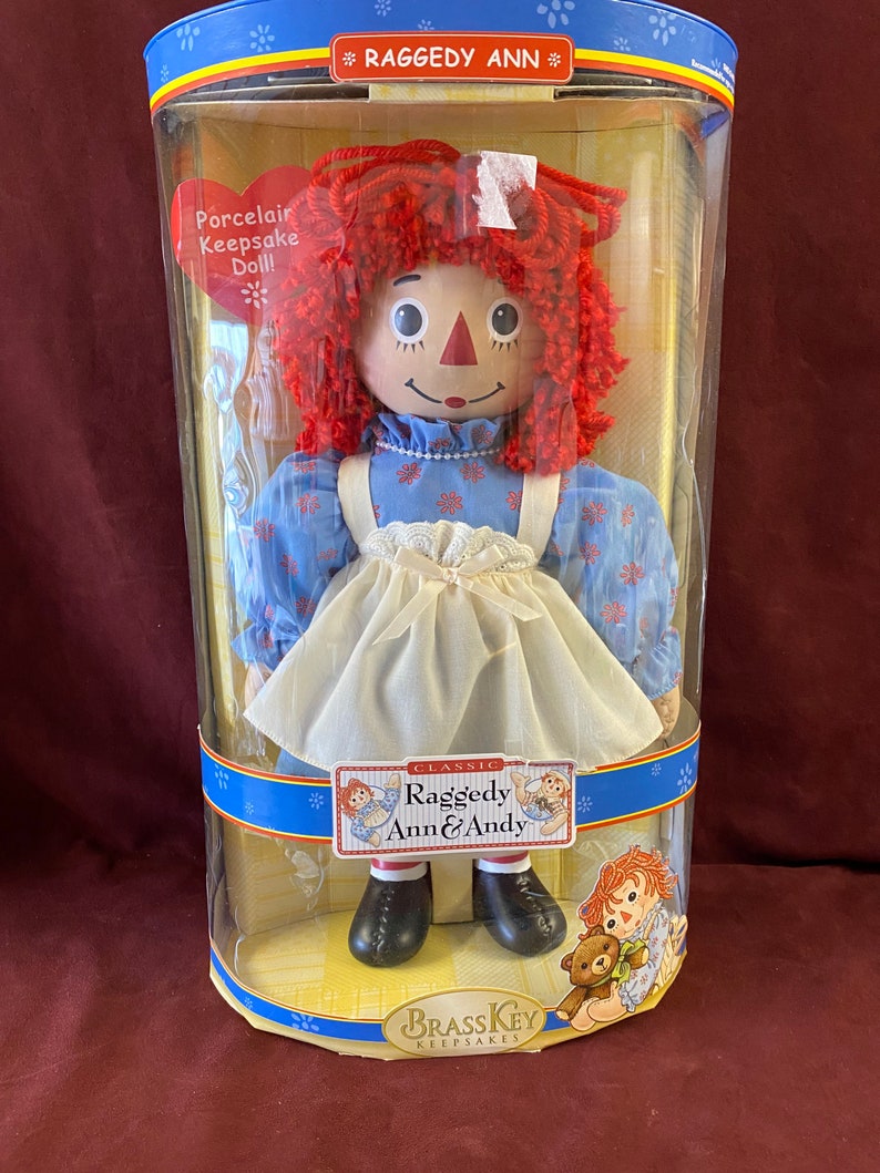 Vintage Brass Key 2004 Classic Raggedy Ann & Andy Doll Happy Etsy