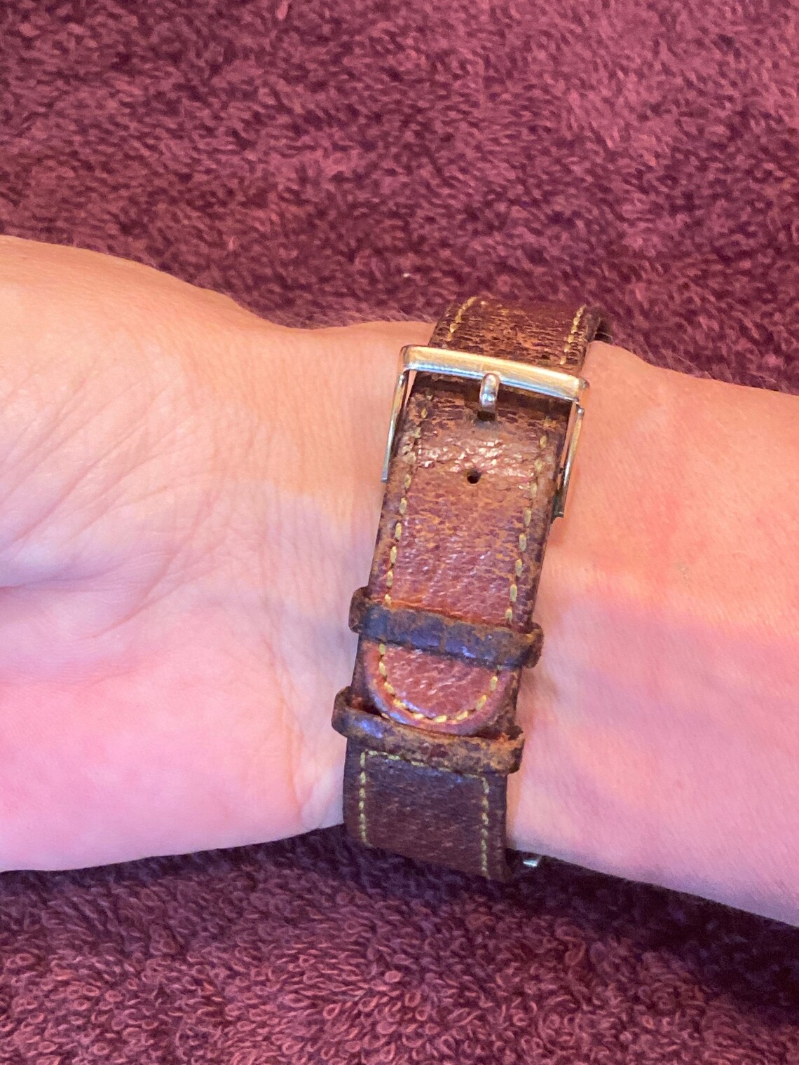 Vintage Hamilton 14K Gold Filled Wrist Watch S&W Leather Etsy