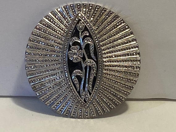 Vintage 1940s Style KD 925 Sterling Silver, Marcasite and